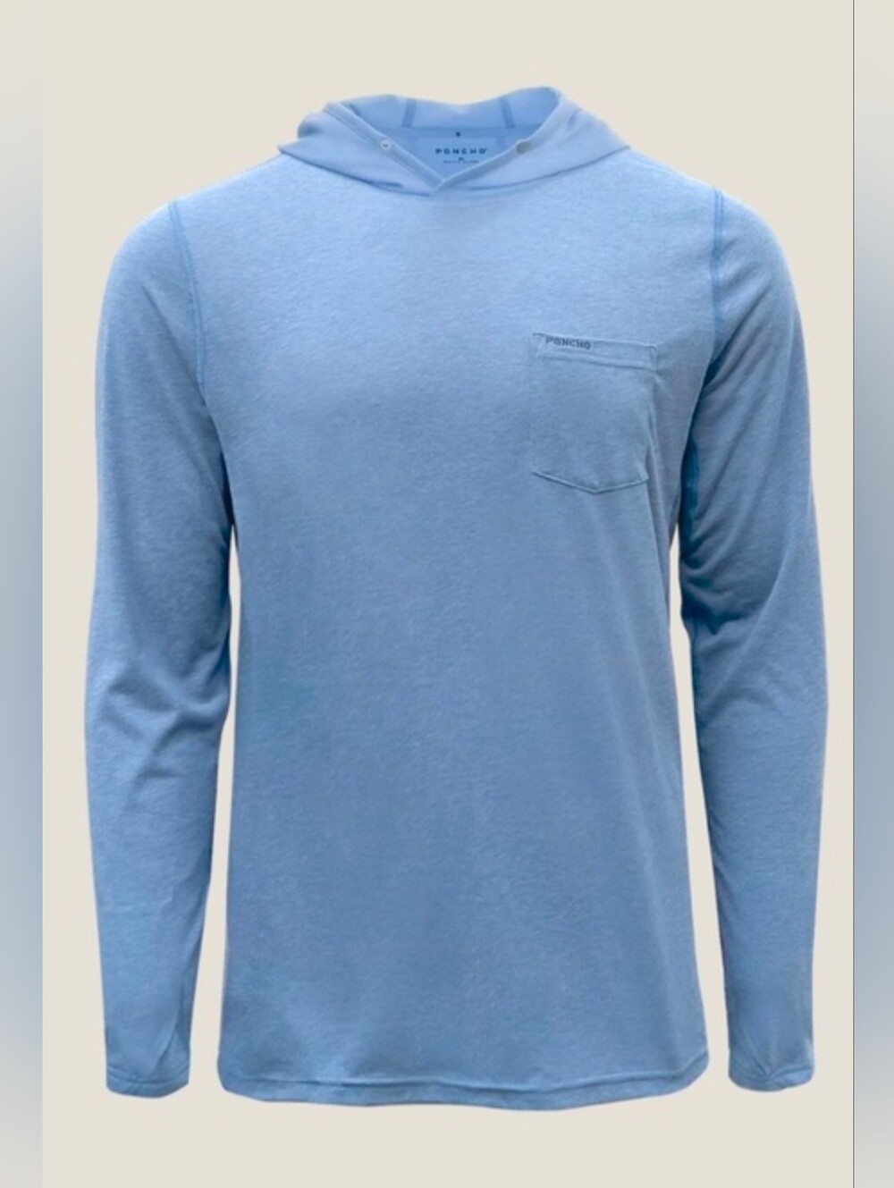 Poncho The Thousand Lakes Hoodie in Sky Blue Size XL Fishing Performance UPF